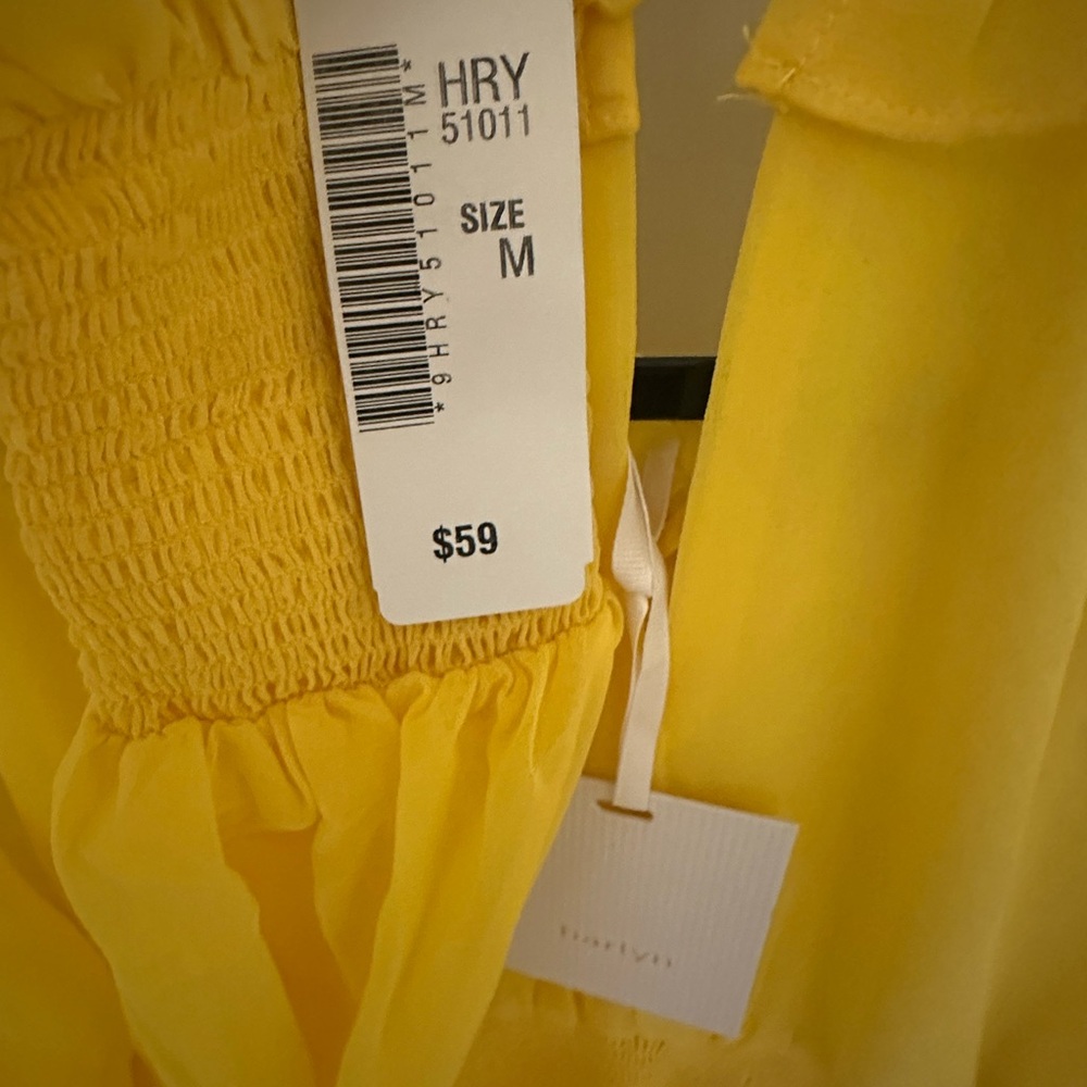 Yellow Ruffled Woman’s Dress - Picture 3 of 3